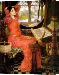 Lady Canvas Paintings - said the Lady of Shalott by John William Waterhouse