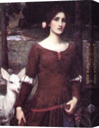 Lady Canvas Paintings - The Lady Clare by John William Waterhouse
