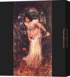 Lady Canvas Paintings - The Lady of Shalott by John William Waterhouse