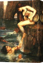 John Canvas Paintings - The Siren by John William Waterhouse
