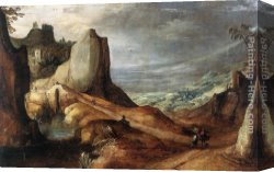 Tobias Canvas Paintings - Tobias' Journey by Joos De Momper