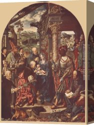 The Adoration of The Magi Canvas Paintings - Adoration of the Magi by Joos van Cleve