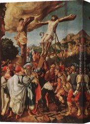 Elder Canvas Paintings - Crucifixion by Jorg Breu the Elder