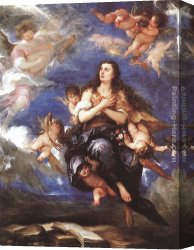 Life of Mary Magdalene Noli Me Tangere by Giotto Canvas Paintings - Assumption of Mary Magdalene by Jose Antolinez