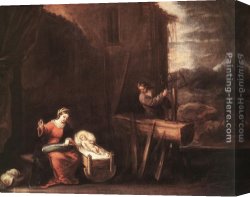 Holy Family Canvas Paintings - Holy Family by Jose Antolinez
