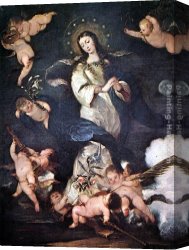Immaculate Canvas Paintings - Immaculate Conception by Jose Antolinez