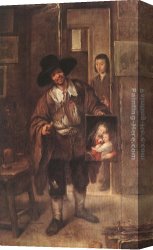 The Bird Seller Canvas Paintings - The Picture Seller by Jose Antolinez