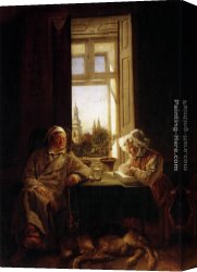 Siesta Canvas Paintings - Siesta (The Sleepers) by Josef Danhauser