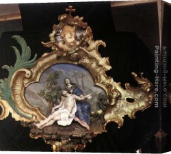 Anton Canvas Paintings - Pietà by Joseph Anton Feuchtmayr