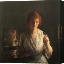 The Bird Seller Canvas Paintings - Blue Bird by Joseph DeCamp