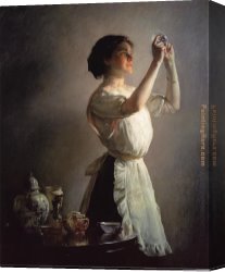 The Stirrup Cup Canvas Paintings - The Blue Cup by Joseph DeCamp