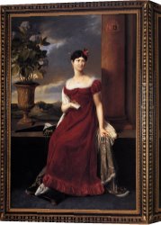 Anne-francois-louis Canvas Paintings - Mary Lodge, Bride of Baron Charles-Louis de Keverberg de Kessel by Joseph-Francois Ducq