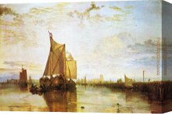 Joseph Mallord William Turner Canvas Paintings - Dort the Dort Packet Boat from Rotterdam Bacalmed by Joseph Mallord William Turner