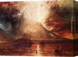Joseph Mallord William Turner Canvas Paintings - Eruption of Vesuvius by Joseph Mallord William Turner