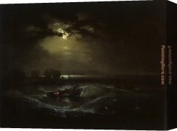 Joseph Mallord William Turner Canvas Paintings - Fishermen at Sea by Joseph Mallord William Turner
