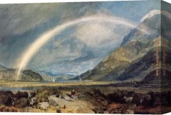 Joseph Mallord William Turner Canvas Paintings - Kilchern Castle with the Cruchan Ben Mountains Scotland Noon by Joseph Mallord William Turner