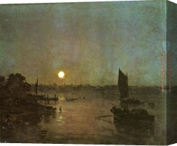 Tango VII Study Canvas Paintings - Moonlight A Study at Millbank by Joseph Mallord William Turner