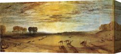 Joseph Mallord William Turner Canvas Paintings - Petworth Park Tillington Church in the Distance by Joseph Mallord William Turner
