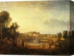 Joseph Mallord William Turner Canvas Paintings - Pope's Villa at Twickenham by Joseph Mallord William Turner