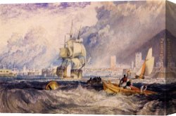 Joseph Mallord William Turner Canvas Paintings - Portsmouth by Joseph Mallord William Turner