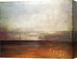 Figure Classic Canvas Paintings - Rocky Bay with Figures by Joseph Mallord William Turner