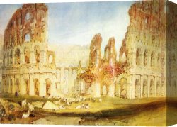 Joseph Mallord William Turner Canvas Paintings - Rome The Colosseum by Joseph Mallord William Turner