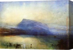 Joseph Mallord William Turner Canvas Paintings - The Blue Rigi Lake of Lucerne Sunrise by Joseph Mallord William Turner