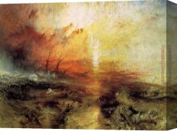 Joseph Mallord William Turner Canvas Paintings - The Slave Ship by Joseph Mallord William Turner