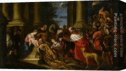 The Adoration of The Magi Canvas Paintings - The Adoration of the Magi by Juan Antonio Frias y Escalante