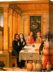 Marriage Canvas Paintings - The Marriage Feast at Cana by Juan De Flandes