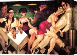 Buena Vista Bar Canvas Paintings - Bar in Copacabana by Juarez Machado