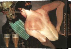 Head Canvas Paintings - Beer Head to Head by Juarez Machado