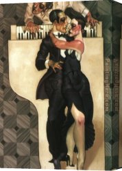 Piano Canvas Paintings - Dance on White Piano by Juarez Machado