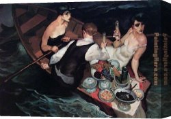 A Picnic on The Riverbank Canvas Paintings - Picnic On The Sea by Juarez Machado