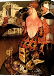 Rialto Canvas Paintings - Ponto di Rialto by Juarez Machado
