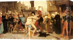 Rapto De Europa 02 Canvas Paintings - Le Supplice des Adulteres by Jules Arsene Garnier