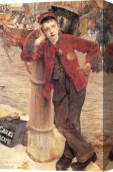 Jules Canvas Paintings - The London Bootblack by Jules Bastien-Lepage