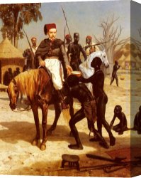 Exotic Canvas Paintings - An Exotic Visitor by Jules Didier