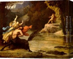 Abduction Canvas Paintings - Abduction by Jules-Elie Delauney