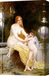Jules Canvas Paintings - L'amour Blesse by Jules Joseph Lefebvre