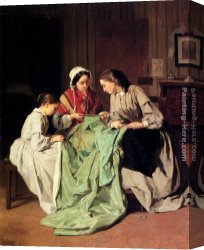 Gown Canvas Paintings - The Ball Gown by Jules Trayer