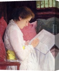 The Perfume Maker Canvas Paintings - The Lace Maker by Julian Alden Weir