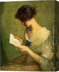 Letter Canvas Paintings - The Letter by Julian Alden Weir