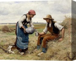 Julien Canvas Paintings - Femme Versant a Boire by Julien Dupre