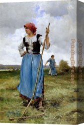 Julien Canvas Paintings - Le Repos by Julien Dupre