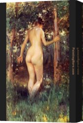 Tango VII Study Canvas Paintings - Study Of A Nude Woman by Julius LeBlanc Stewart