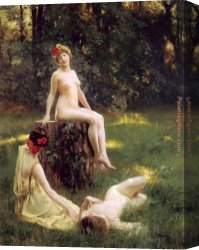 Julius Canvas Paintings - The Glade by Julius LeBlanc Stewart