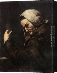 Jusepe Canvas Paintings - An Old Money-Lender by Jusepe de Ribera