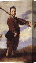 Jusepe Canvas Paintings - Clubfooted Boy by Jusepe de Ribera