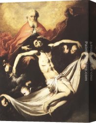 Jusepe Canvas Paintings - Holy Trinity by Jusepe de Ribera